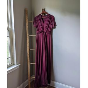 Wren & Ivory Maxi Gown - maternity / Bump Friendly - Raspberry - XL